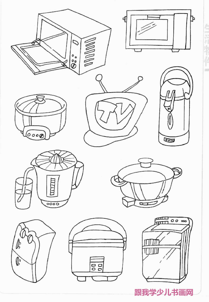 家用电器简笔画 开启儿童创意涂鸦之旅